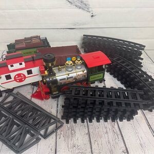 Vintage Echo Toys Train Set with Red and Green Locomotive